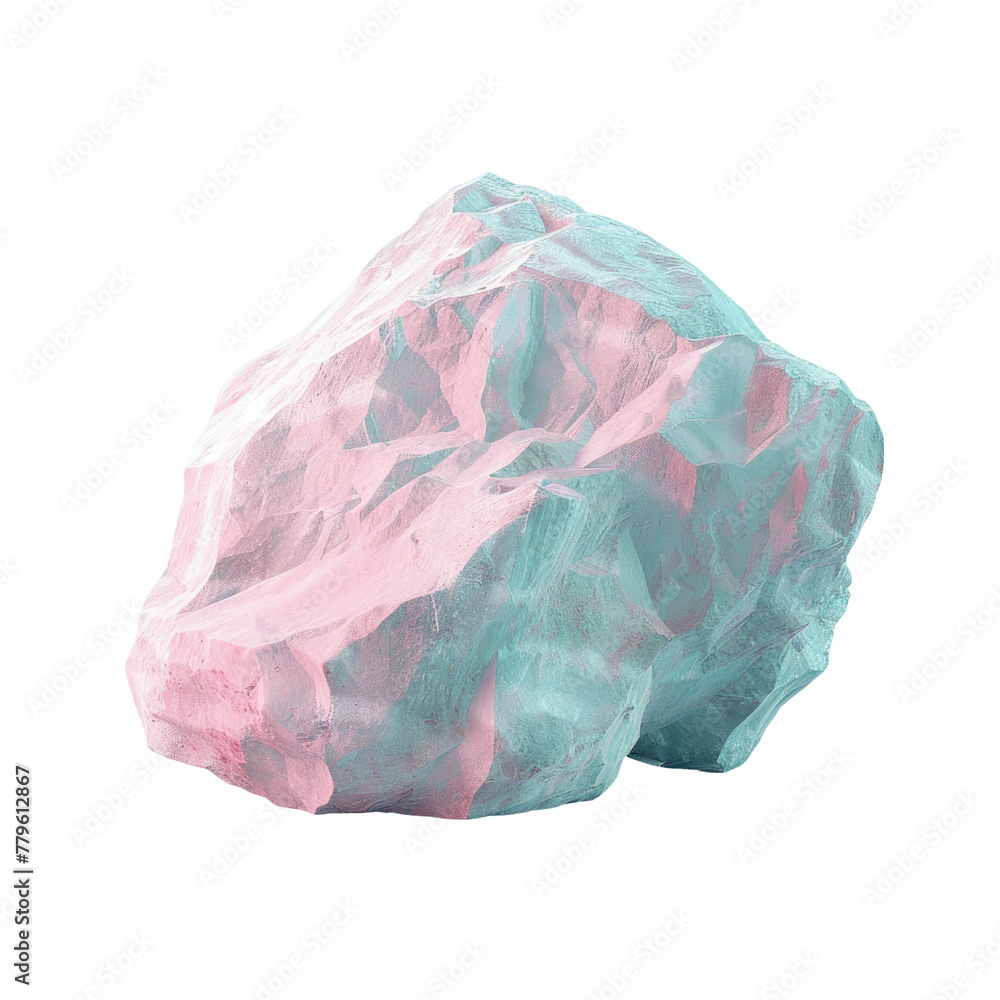Rock with pink and blue colors
