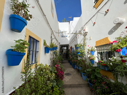 Street in the old town of Conil de la Frontera photo