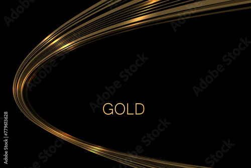A magnificent composition with an isolated arc of golden hue and glitter.