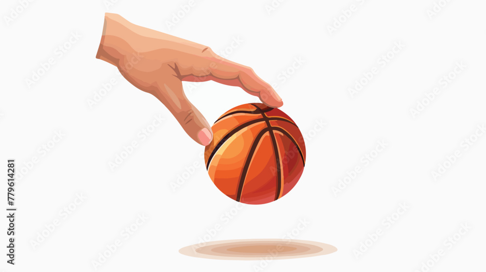 Icon basketball on the finger. Icon Vector illustration