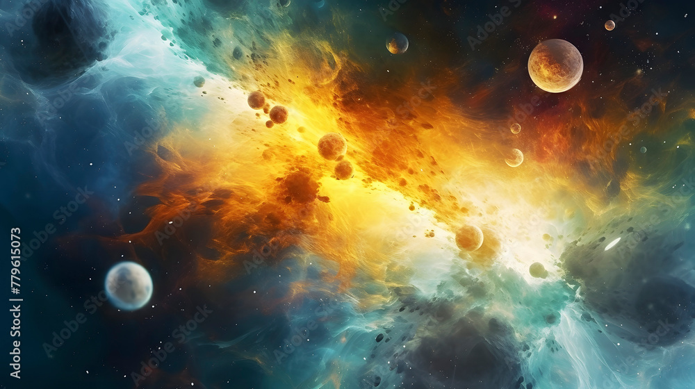 Digital planets nebula starry sky abstract graphic poster web page PPT background Digital planets nebula starry sky abstract graphic poster web page PPT background