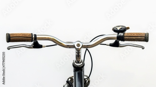 a bicycle handle, white background 