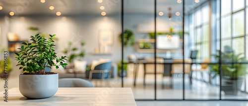 Cozy Cafe Interior with Warm Lighting and Blurred Background, Inviting Space for Casual Dining and Relaxation in a Modern Setting