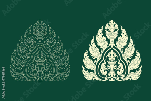 Kbach Khmer vector, Khmer art 