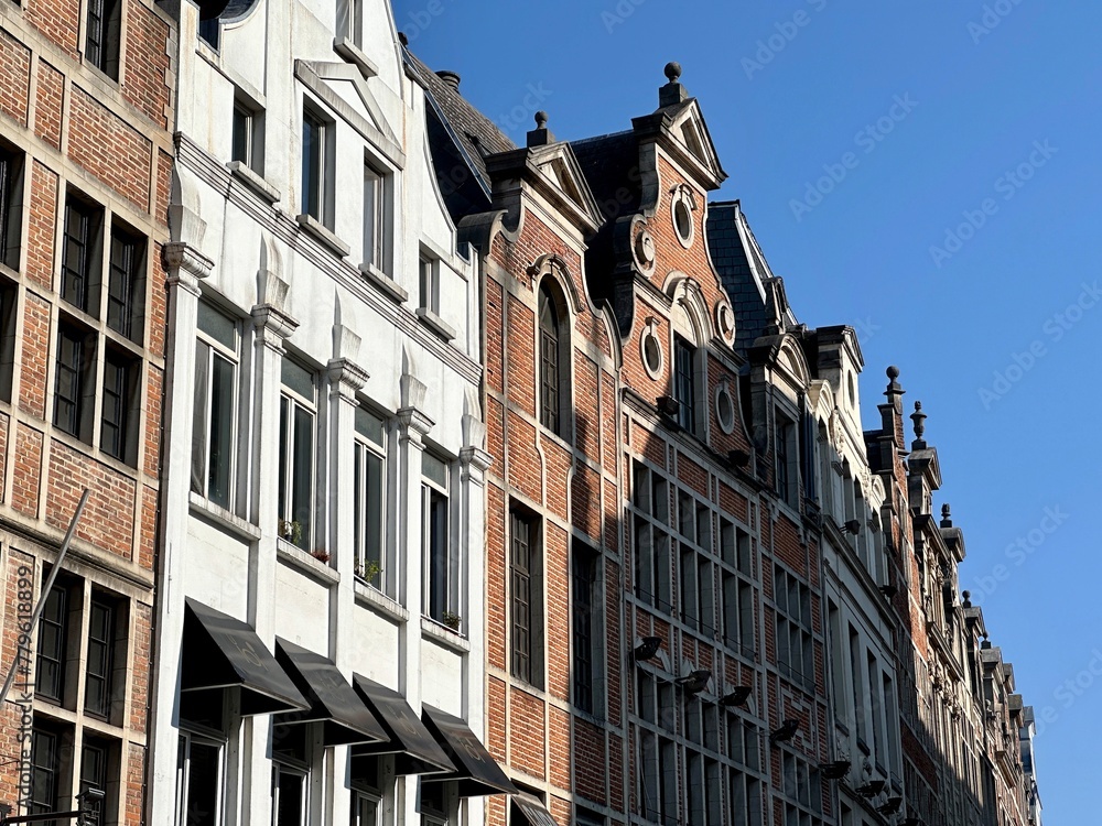 Fototapeta premium Historical residential house in central Brussels, Belgium