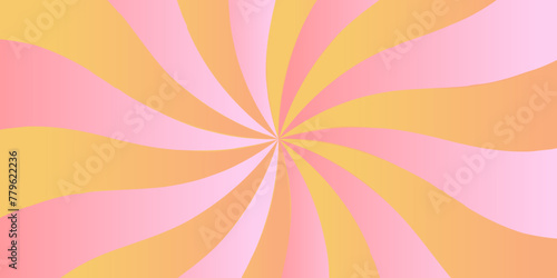 Abstract background with sunburst pattern colorful design. Vintage sunrays illustration swirl grunge backdrop line.  