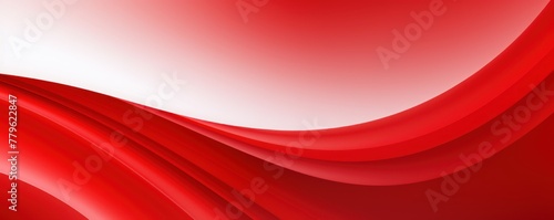 Red background, smooth white lines, radians swirl round circle pattern backdrop with copy space for design photo or text