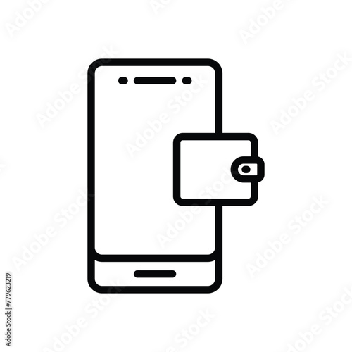 Digital wallet vector icon