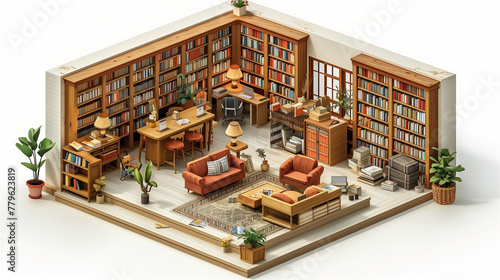 isometric of classroom