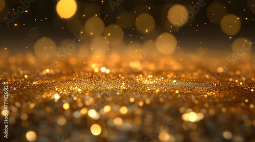 Digital golden flashing abstract graphic poster web page PPT background