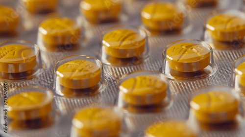 Blister Packs Of Yellow Pills
