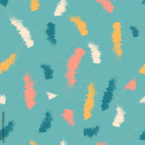 colorful brush seamless pattern design vector illustration, creative pattern design 