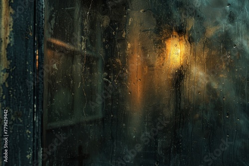 Rain on a windowpane, distorted light, a touch of melancholy photo