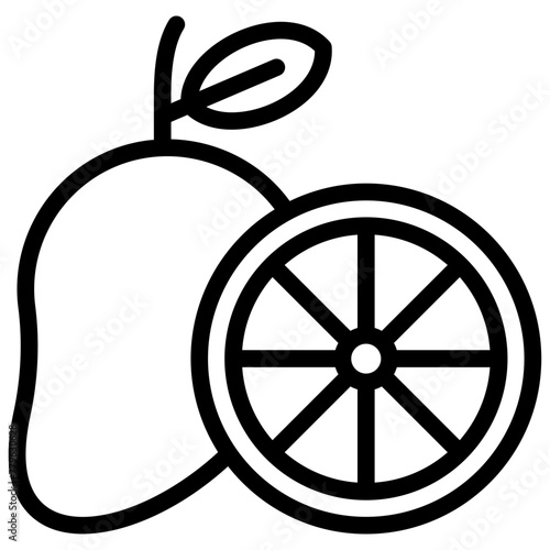 natural medicine icon illustration design with outline