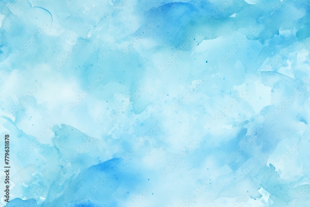 Sky Blue watercolor light background natural paper texture abstract watercolur Sky Blue pattern splashes aquarelle painting white copy space for banner design, greeting card