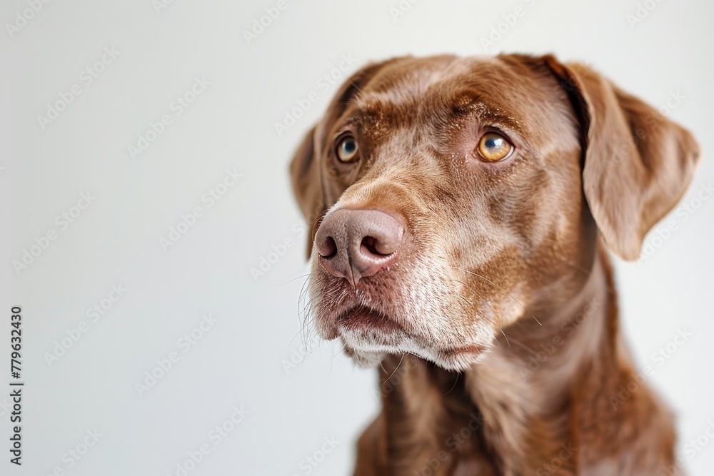 Photo of a pretty brown dog White background Photo of a pretty brown dog White background