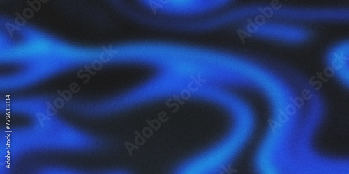 Black And Electric Blue Gradient Background With Grainy Texture