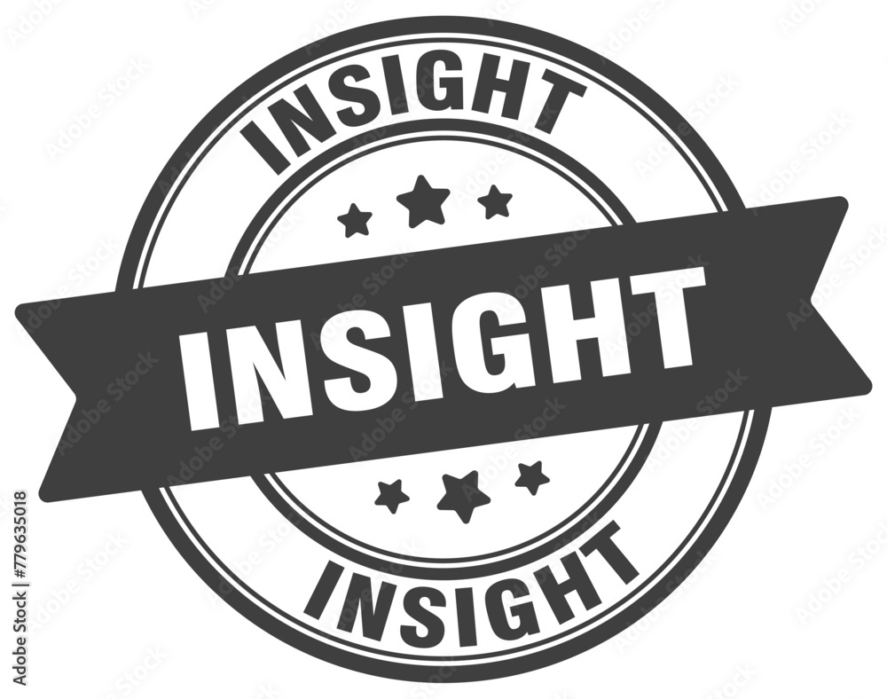 Obraz premium insight stamp. insight label on transparent background. round sign