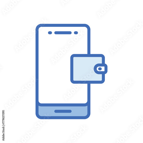 Digital wallet vector icon