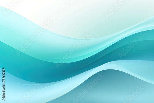 Turquoise gray white gradient abstract curve wave wavy line background for creative project or design backdrop background © Michael