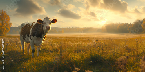 Cow on a meadow © Mikolaj Niemczewski