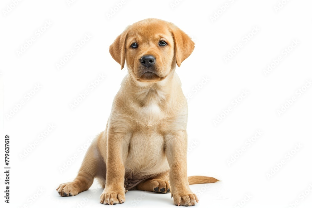 Labrador puppy on white background Labrador puppy on white background