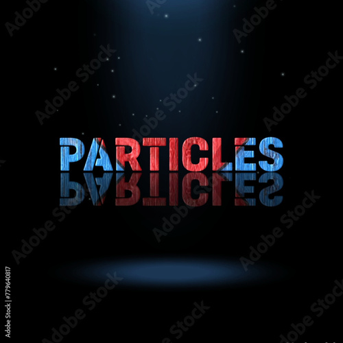 3d graphics design, particles text effects