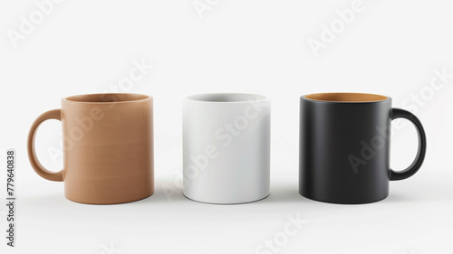 Coffee mug mockup isolated on white background