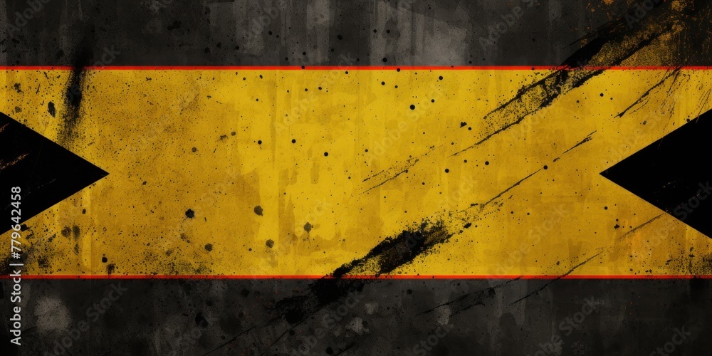 Yellow black grunge diagonal stripes industrial background warning frame, vector grunge texture warn caution, construction, safety background with copy space for photo or text design