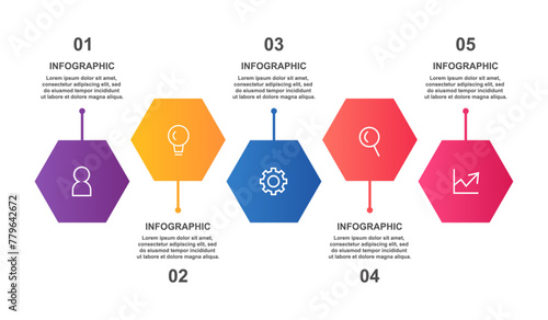 Progress steps infographic design template concept vector design