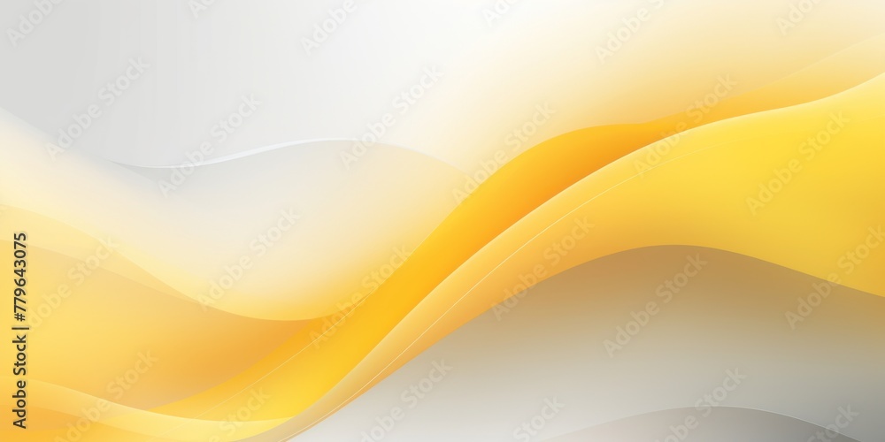 Fototapeta premium Yellow gray white gradient abstract curve wave wavy line background for creative project or design backdrop background