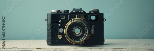 Retro Camera 3d image ,
A camera with a lens on it that says nikon
 photo