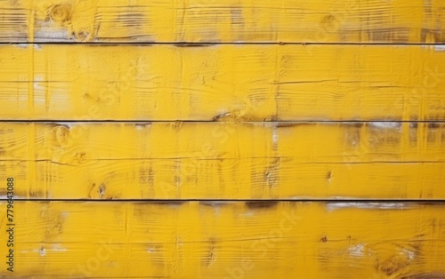 Wallpaper Mural Bright yellow painted wooden background Torontodigital.ca