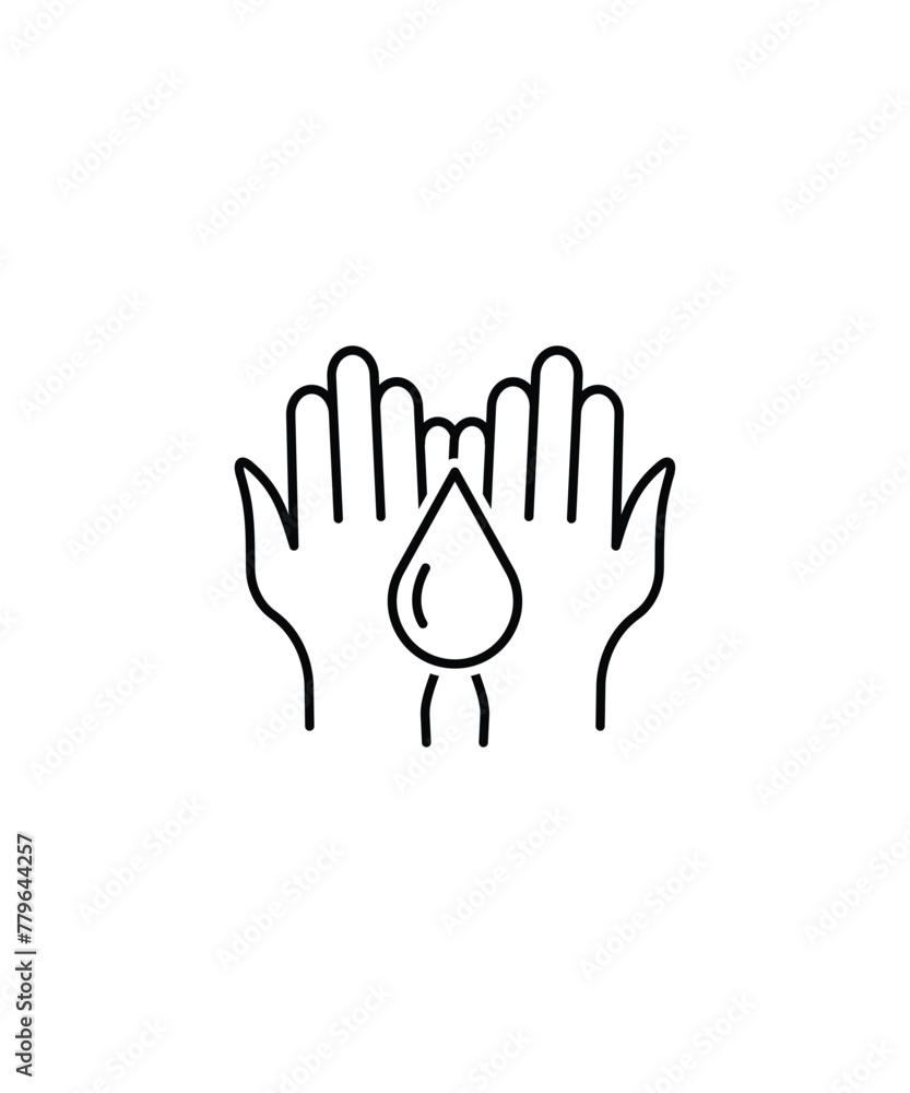 save water icon, vector best line icon. save water icon, vector best line icon.