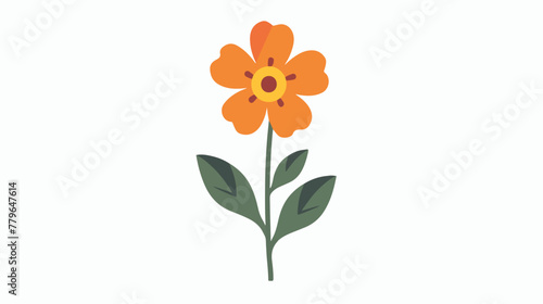 Flower icon in glyph design decorative flower flat vector © Memona
