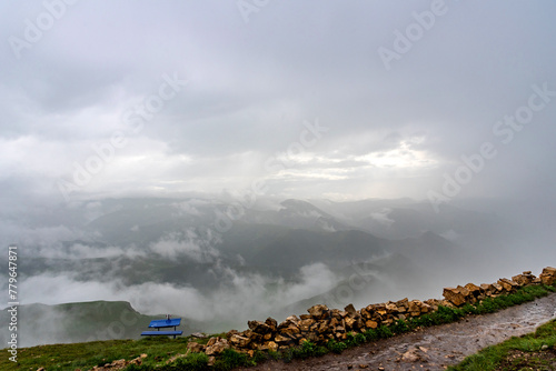 Picturesque summer view of Bermamyt plateau in the Karachay-Cherkess Republic. photo