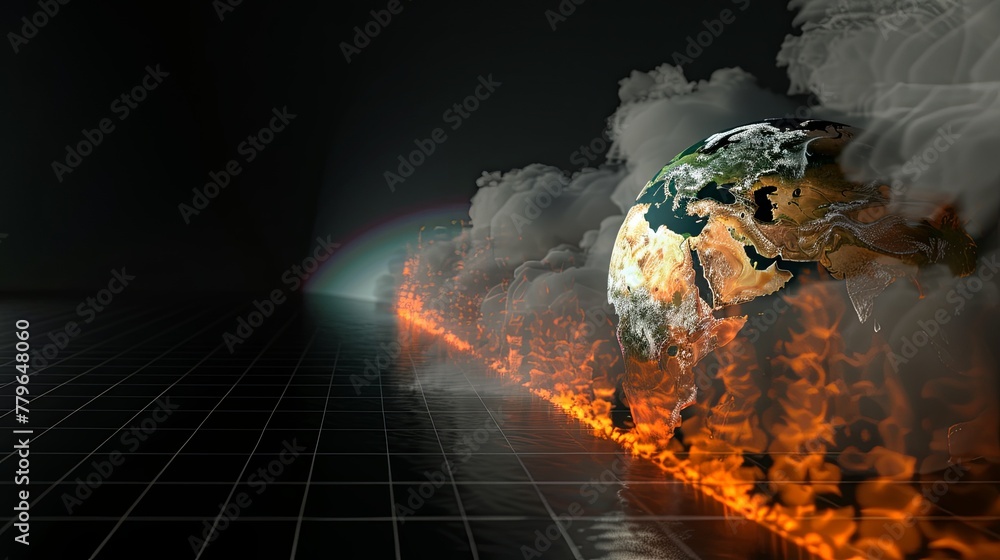 Interactive 3D timeline visualization showing the increase in global ...
