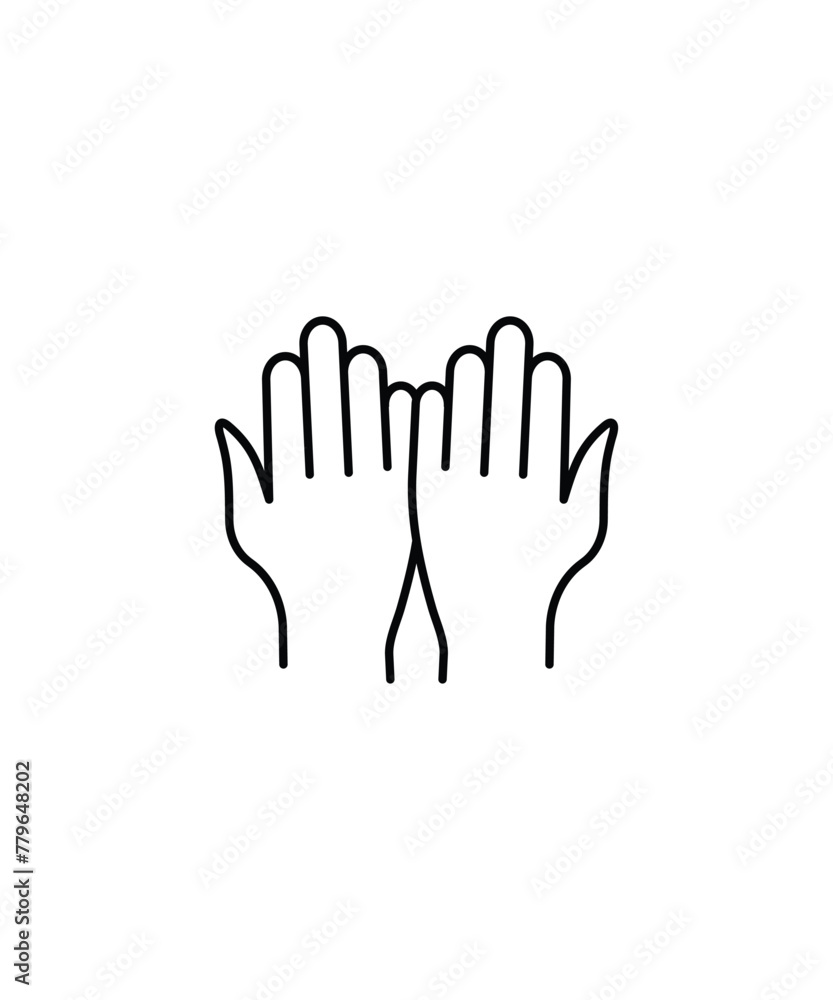 pray icon, vector best line icon. pray icon, vector best line icon.