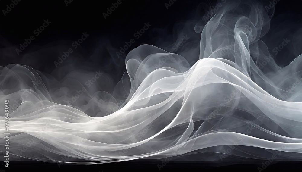 Fototapeta premium smoke on black background