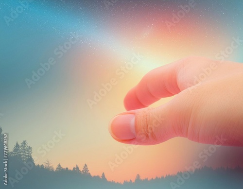 hand and sun