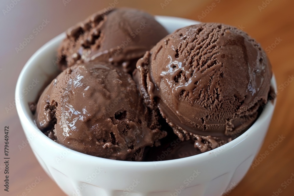 Rich chocolate ice cream Rich chocolate ice cream