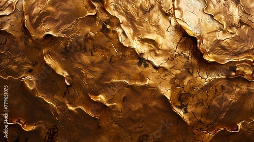 Luxurious gold seamlessly blending with abstract elements to create a rich textured design.