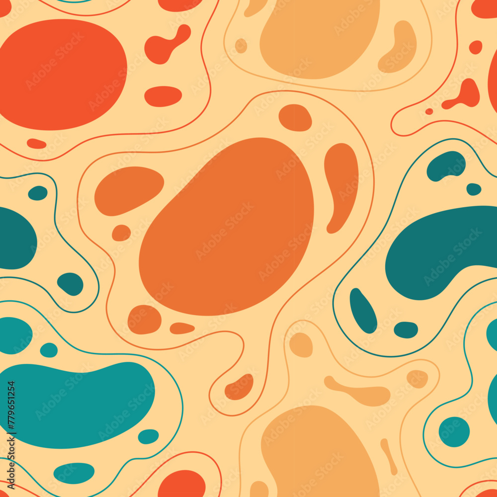 Bright iridescence of colors in an abstract seamless pattern