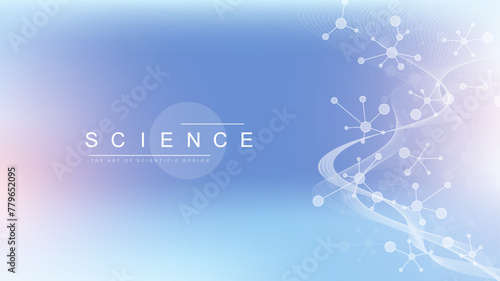 DNA Abstract Background Structure For Science Research and Gene genetic, Healthcare, and Medicine Design. Vector Illustration