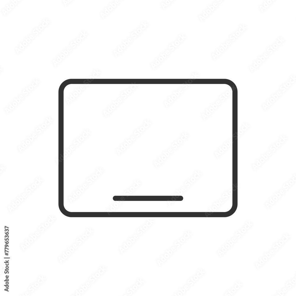 Tablet, linear icon. Line with editable stroke Tablet, linear icon. Line with editable stroke