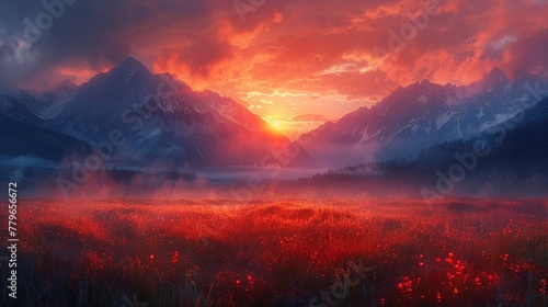 A breathtaking landscape at dawn