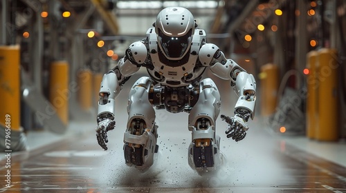 Document the advancements in robotic mobility as you showcase humanoid robots quadruped robots photo