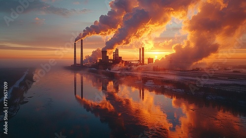 Document the environmental impact of energy production and consumption as you photograph air emissions water discharges