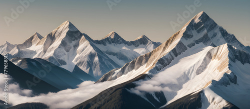 illustrated mountain background