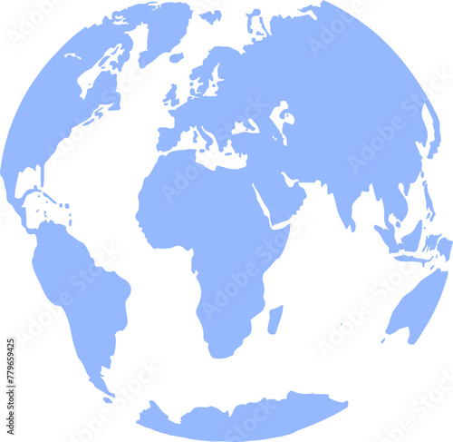 World map globe vector illustration. Vector illustration of world map. Vector illustration of Earth Globe. 3D map of earth